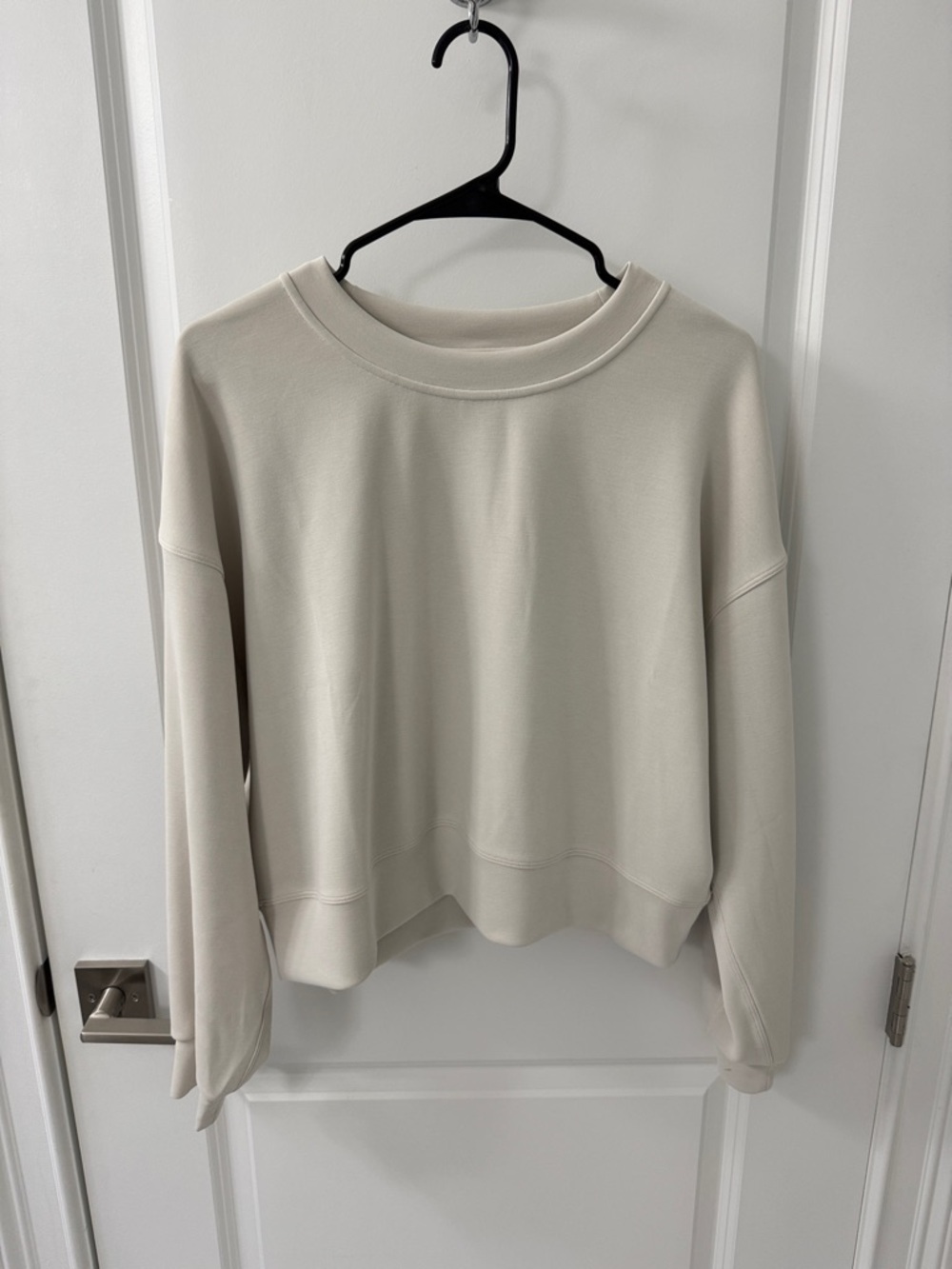 Lululemon Perfectly Oversized Cropped Crew Sweatshirt - Size 8 - White Opal